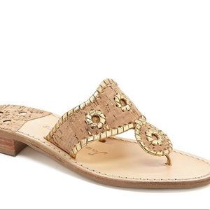 Gold and cork jack rogers